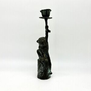 Vintage Monkey Candlestick Holder‎ Bronze Unique Home Decor Accent Piece